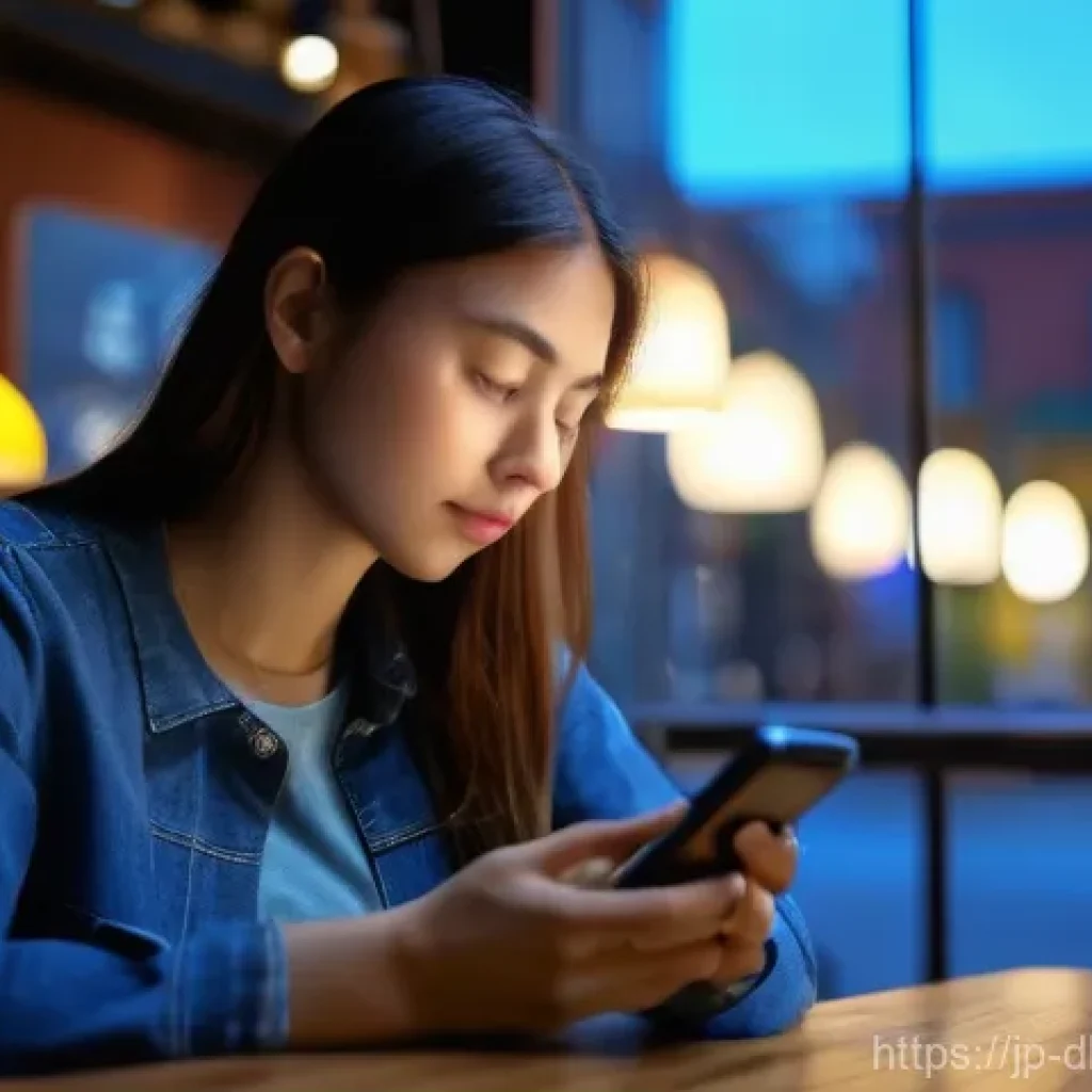 슬로우 라이프를 위한 디지털 디톡스 방법 - **Digital Fatigue - Overwhelmed by Information**
A young woman in her late 20s or early 30s, dre...