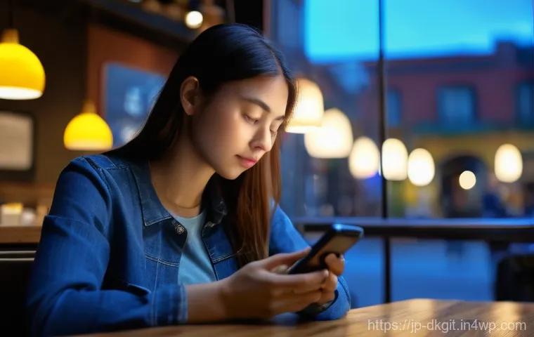 슬로우 라이프를 위한 디지털 디톡스 방법 - **Digital Fatigue - Overwhelmed by Information**
    A young woman in her late 20s or early 30s, dre...