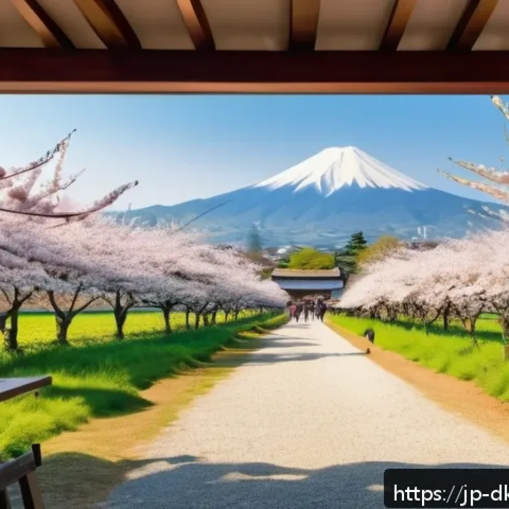 슬로우 라이프와 공동체의 중요성 - A serene countryside morning scene with gentle sunlight filtering through blooming cherry blossoms, ...
